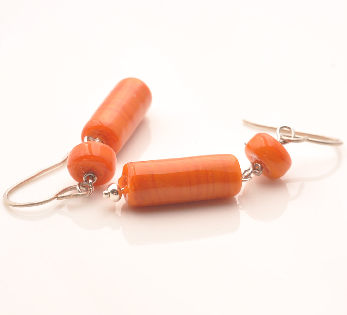 Earrings: Tube and barrel