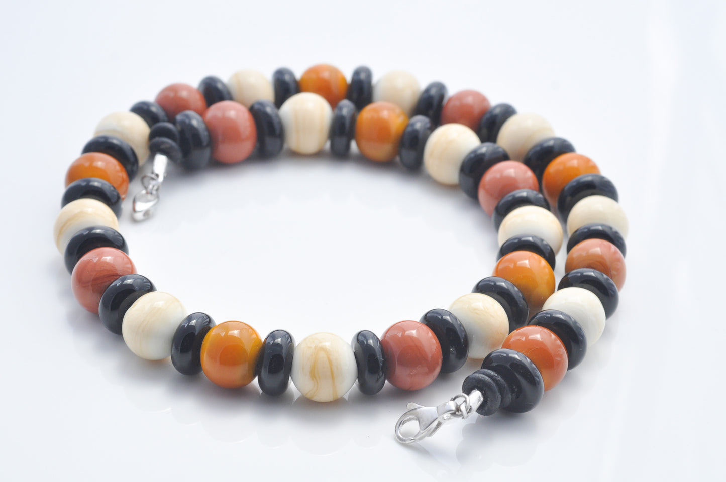 Necklaces: Spheres and donuts