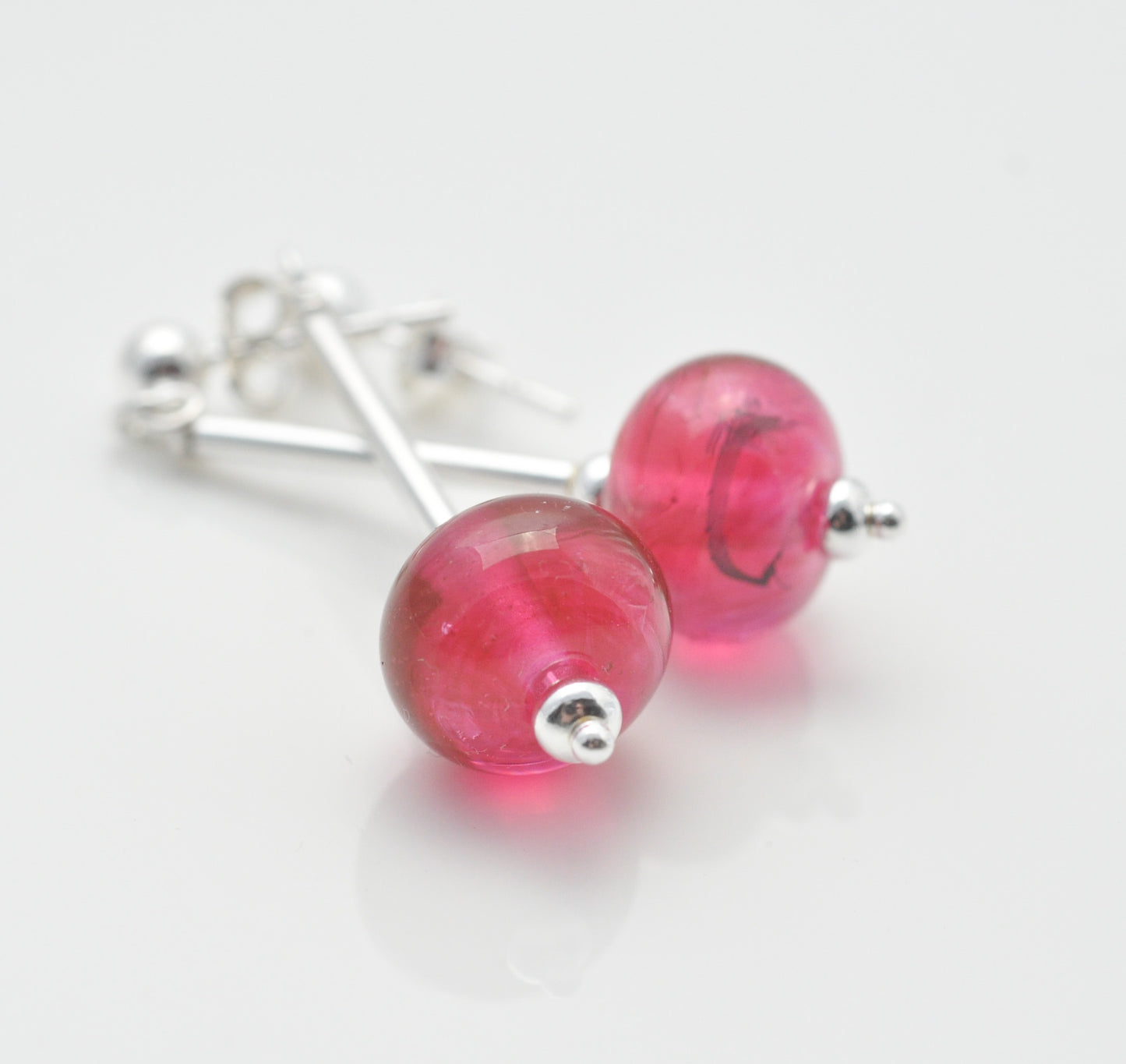 Earrings: Sterling silver tube