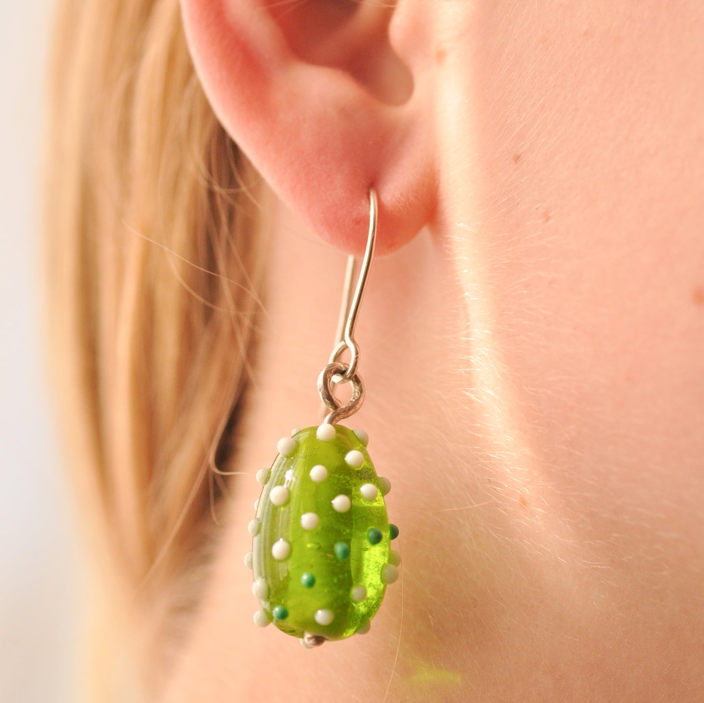 Earrings: Green Dalek