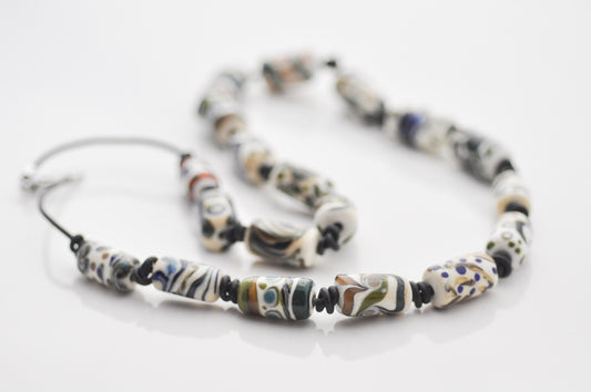 Tribal Style Beads: Green, Blue, Brown