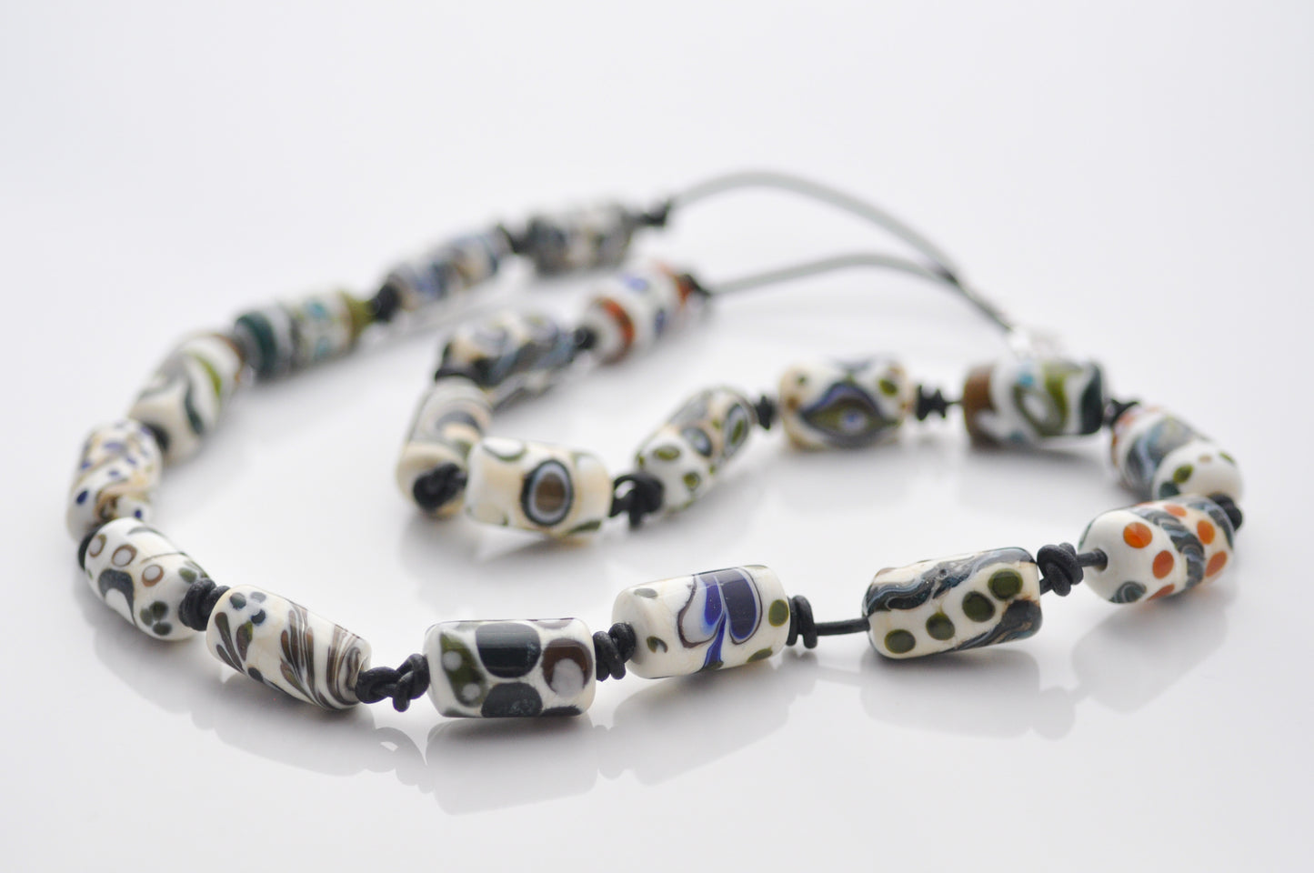 Tribal Style Beads: Green, Blue, Brown