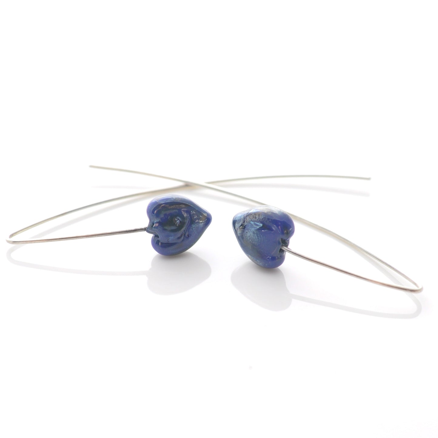 Earrings: Large hook (hearts)