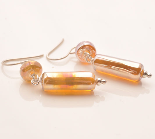 Earrings: Tube and barrel