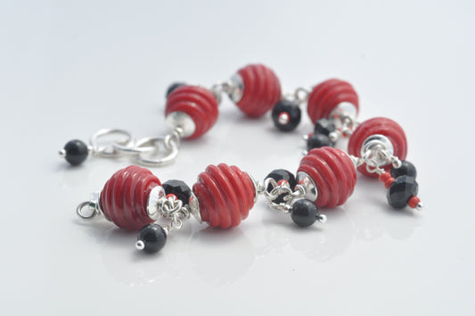 Charm Bracelet: Red Baroque