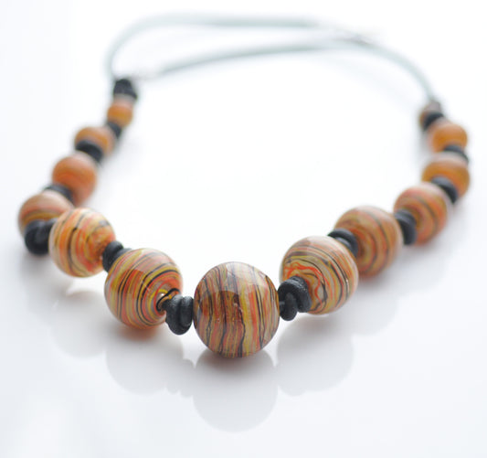 Graduated Necklace (Knotted) - Ocelot
