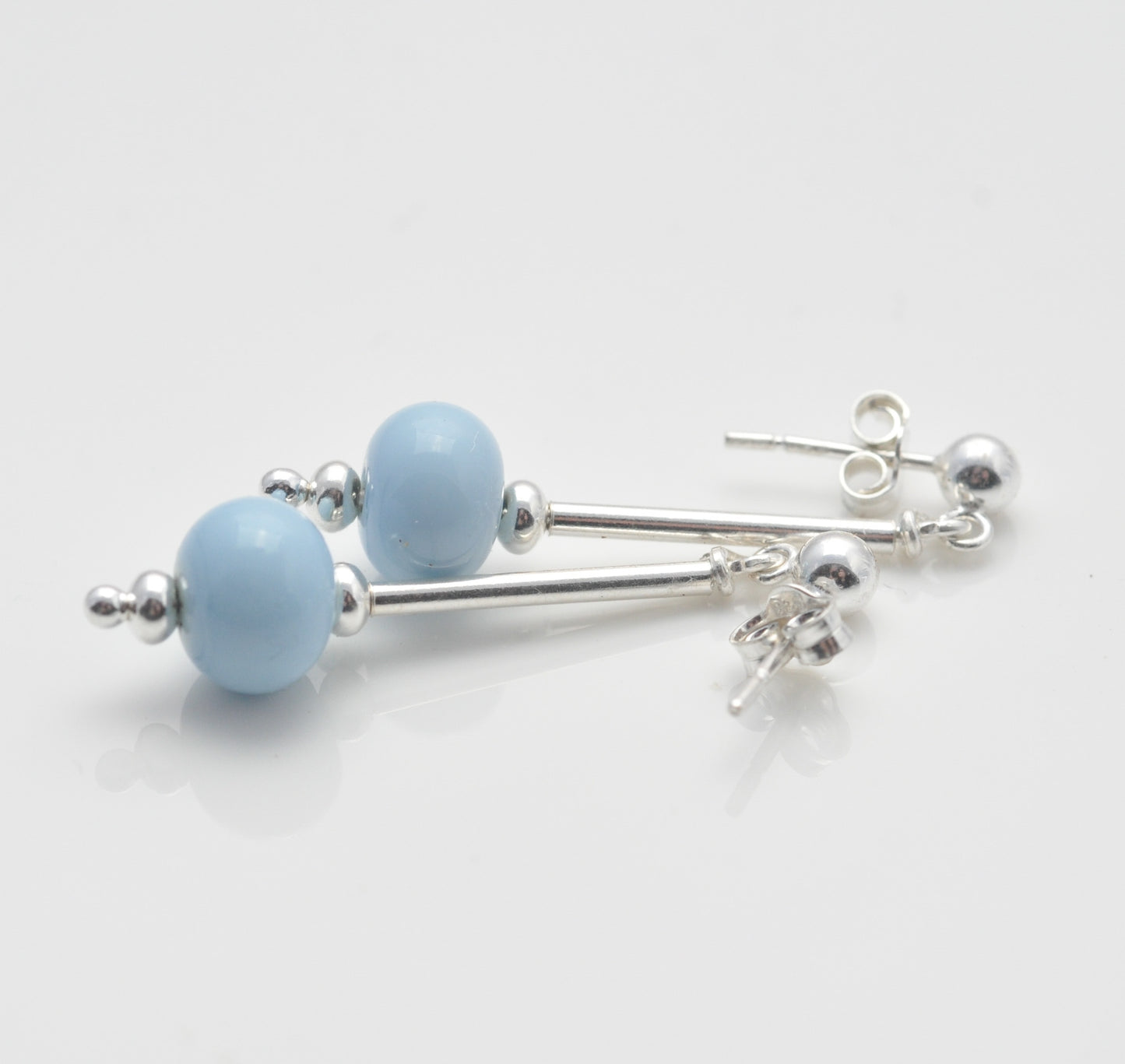 Earrings: Sterling silver tube