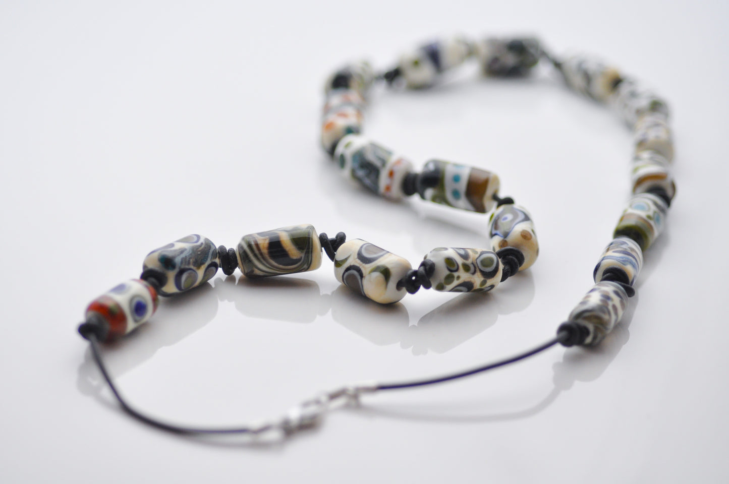 Tribal Style Beads: Green, Blue, Brown